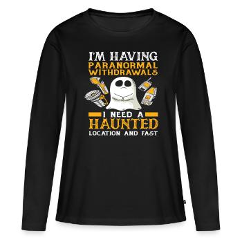 Geisterjagen Paranormal Spuken - Frauen Premium Bio Langarmshirt - Schwarz - Vorne - Julia (174cm)