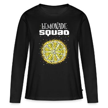 Costume de citron Remplacement Carnaval Cadeau Carnaval - T-shirt manches longues Premium bio Femme - noir - Devant - Julia (174cm)