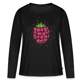 Raspberry Costume Remplacement Carnaval Confettis - T-shirt manches longues Premium bio Femme - noir - Devant - Julia (174cm)