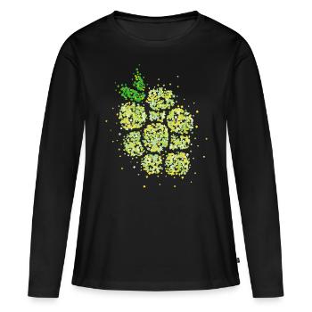 Remplacement du costume de raisin Carnaval Confettis - T-shirt manches longues Premium bio Femme - noir - Devant - Julia (174cm)