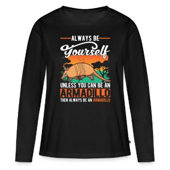 Tatou Cadeau Tatou - T-shirt manches longues Premium bio Femme - noir - Devant - Julia (174cm)