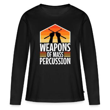 Armes de percussion de masse - T-shirt manches longues Premium bio Femme - noir - Devant - Julia (174cm)