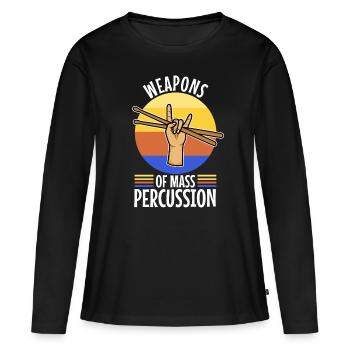 Armes de percussion de masse - T-shirt manches longues Premium bio Femme - noir - Devant - Julia (174cm)
