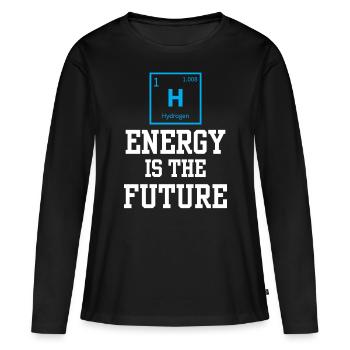 L’énergie de l’hydrogène est l’avenir de l’hydrogène - T-shirt manches longues Premium bio Femme - noir - Devant - Julia (174cm)