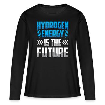 L’énergie de l’hydrogène est l’avenir de l’hydrogène - T-shirt manches longues Premium bio Femme - noir - Devant - Julia (174cm)