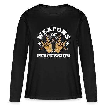 Armes de percussion de masse, Batteur - T-shirt manches longues Premium bio Femme - noir - Devant - Julia (174cm)