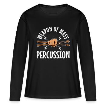 Armes de percussion de masse - T-shirt manches longues Premium bio Femme - noir - Devant - Julia (174cm)