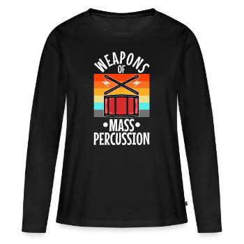 Armes de percussion de masse - T-shirt manches longues Premium bio Femme - noir - Devant - Julia (174cm)