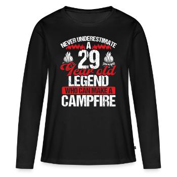 29 Year Old Camper Scouting Scout 29 Birthday - Women's Premium Organic Long Sleeve Shirt - black - Front - Julia (174cm)