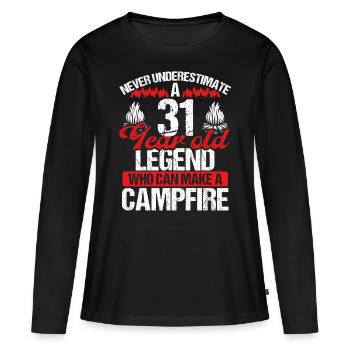 31 Year Old Camper Scouting Scout 31 Birthday - Women's Premium Organic Long Sleeve Shirt - black - Front - Julia (174cm)
