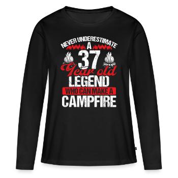 37 Year Old Camper Scouting Scout 37 Birthday - Women's Premium Organic Long Sleeve Shirt - black - Front - Julia (174cm)