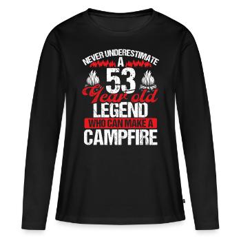 53 Year Old Camper Scouting Scout 53 Birthday - Women's Premium Organic Long Sleeve Shirt - black - Front - Julia (174cm)
