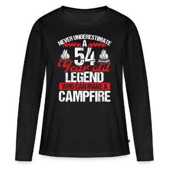 54 Year Old Camper Scouting Scout 54 Birthday - Women's Premium Organic Long Sleeve Shirt - black - Front - Julia (174cm)
