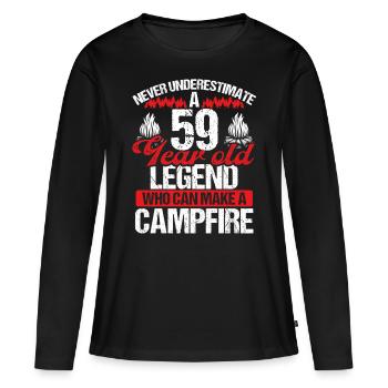 59 Year Old Camper Scouting Scout 59 Birthday - Women's Premium Organic Long Sleeve Shirt - black - Front - Julia (174cm)