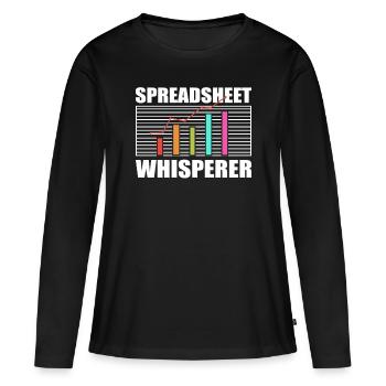 Buchhalter Buchhaltung Tabellenkalkulation - Frauen Premium Bio Langarmshirt - Schwarz - Vorne - Julia (174cm)