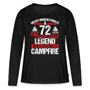 72 Year Old Camper Scouting Scout 72 Birthday - Women's Premium Organic Long Sleeve Shirt - black - Front - Julia (174cm)