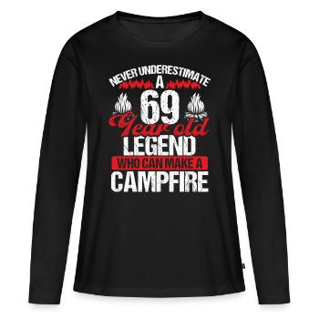 69 Year Old Camper Scouting Scout 69 Birthday - Women's Premium Organic Long Sleeve Shirt - black - Front - Julia (174cm)