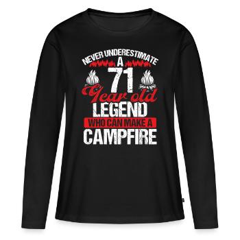 71 Year Old Camper Scouting Scout 71 Birthday - Women's Premium Organic Long Sleeve Shirt - black - Front - Julia (174cm)