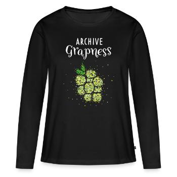 Raisin Raisins Costume Remplacement Carnaval Carnaval - T-shirt manches longues Premium bio Femme - noir - Devant - Julia (174cm)