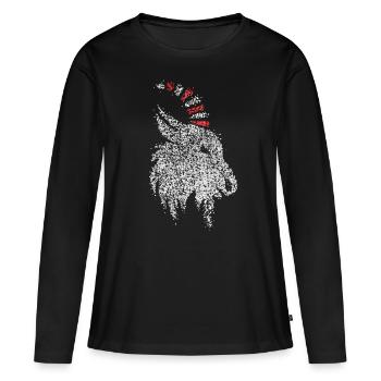 Geißbock Cologne Cologne Rouge Blanc Carnaval Confettis - T-shirt manches longues Premium bio Femme - noir - Devant - Julia (174cm)