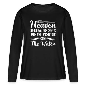 Rafting Heaven est un peu plus proche canoë de pagaie - T-shirt manches longues Premium bio Femme - noir - Devant - Julia (174cm)