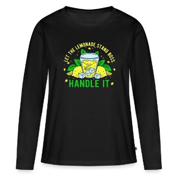 Vendeur de limonade stand de limonade - T-shirt manches longues Premium bio Femme - noir - Devant - Julia (174cm)