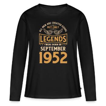 70th birthday The legends were born in September 19 - Women's Premium Organic Long Sleeve Shirt - black - Front - Julia (174cm)