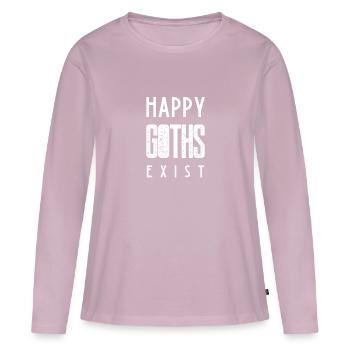 Gothic lovers Happy Goth's existence - Women's Premium Organic Long Sleeve Shirt - dusky pink - Front - Julia (174cm)