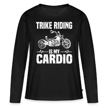 Trike - Frauen Premium Bio Langarmshirt - Schwarz - Vorne - Julia (174cm)