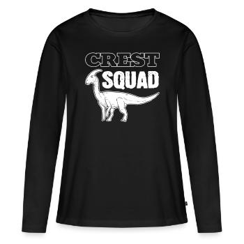 Crest Squad Parasaurolophus Dinosaur - Frauen Premium Bio Langarmshirt - Schwarz - Vorne - Julia (174cm)