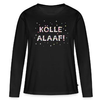 Kölle Alaaf Kölsch Carnaval de Cologne 5ème saison - T-shirt manches longues Premium bio Femme - noir - Devant - Julia (174cm)