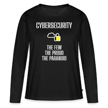 Cybersecurity - IT-Sicherheit Informatiker - Frauen Premium Bio Langarmshirt - Schwarz - Vorne - Julia (174cm)