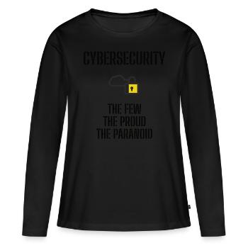 Cybersecurity - IT-Sicherheit Informatiker - Frauen Premium Bio Langarmshirt - Schwarz - Vorne - Julia (174cm)