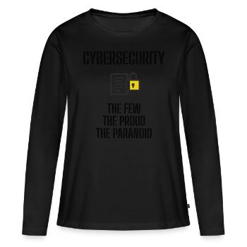 Cybersécurité - Informaticiens en sécurité des TI - T-shirt manches longues Premium bio Femme - noir - Devant - Julia (174cm)