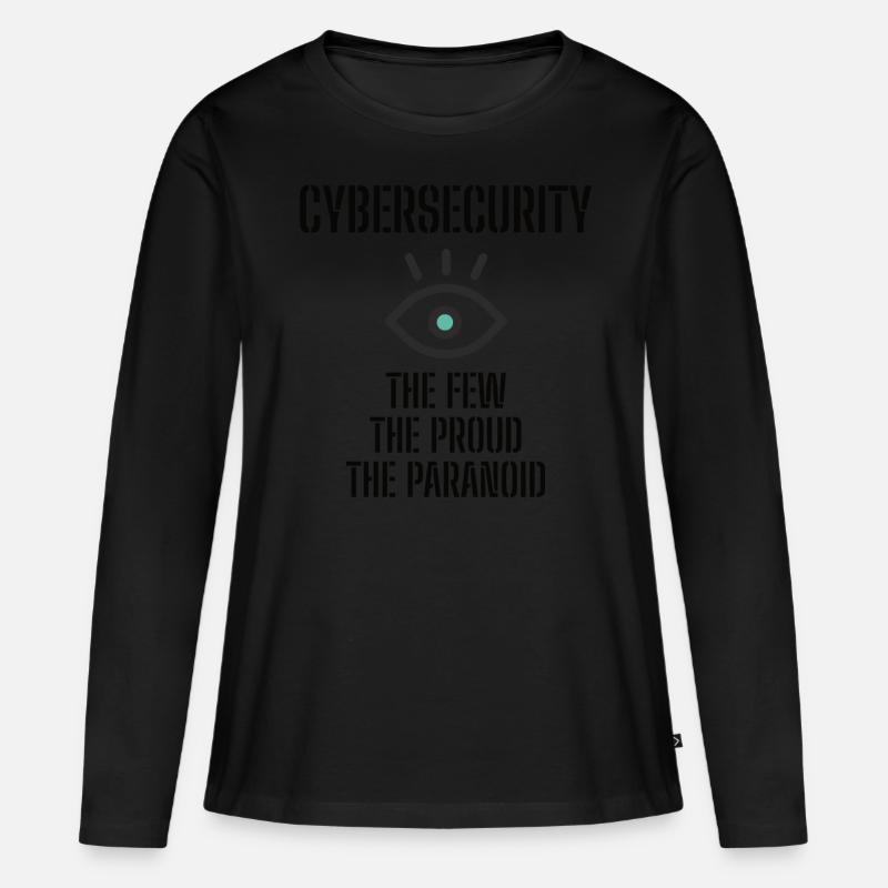 Cybersecurity - IT-Sicherheit Informatiker - Frauen Premium Bio Langarmshirt - Schwarz