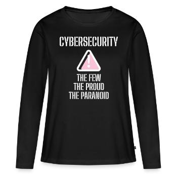 Cybersecurity - IT-Sicherheit Informatiker - Frauen Premium Bio Langarmshirt - Schwarz - Vorne - Julia (174cm)