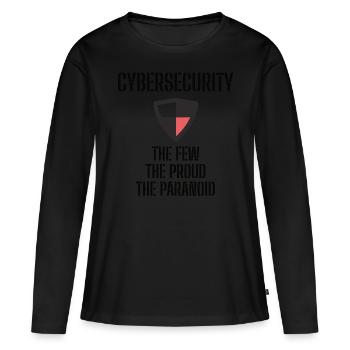 Cybersecurity - IT-Sicherheit Informatiker - Frauen Premium Bio Langarmshirt - Schwarz - Vorne - Julia (174cm)