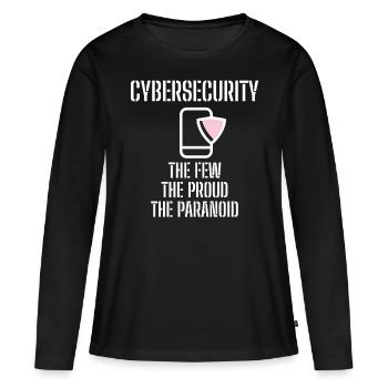 Cybersecurity - IT-Sicherheit Informatiker - Frauen Premium Bio Langarmshirt - Schwarz - Vorne - Julia (174cm)