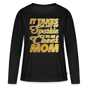 Il faut beaucoup d’éclat pour être une maman de joie - T-shirt manches longues Premium bio Femme - noir - Devant - Julia (174cm)