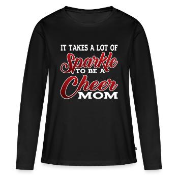 Il faut beaucoup d’éclat pour être une maman de joie 2 - T-shirt manches longues Premium bio Femme - noir - Devant - Julia (174cm)