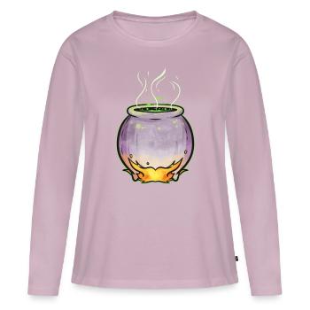 Copper Pot With Witch Magic Potion Halloween - Women's Premium Organic Long Sleeve Shirt - dusky pink - Front - Julia (174cm)