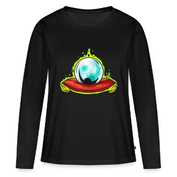 Glass Sphere With Green Shimmer Fortune Teller - Frauen Premium Bio Langarmshirt - Schwarz - Vorne - Julia (174cm)