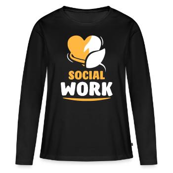 Social Work Occupation Social Worker Social Work - Women's Premium Organic Long Sleeve Shirt - black - Front - Julia (174cm)