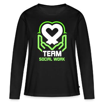 Team Social Work Social Work Social Workers - Women's Premium Organic Long Sleeve Shirt - black - Front - Julia (174cm)