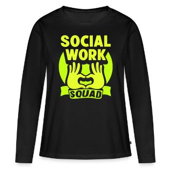 Team Social Work Social Workers Social Work - Women's Premium Organic Long Sleeve Shirt - black - Front - Julia (174cm)