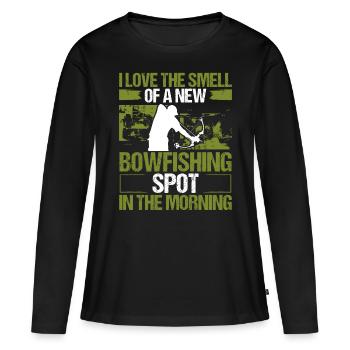 Bowfisher Fisherman Airboat Found new Bowfishing - Frauen Premium Bio Langarmshirt - Schwarz - Vorne - Julia (174cm)