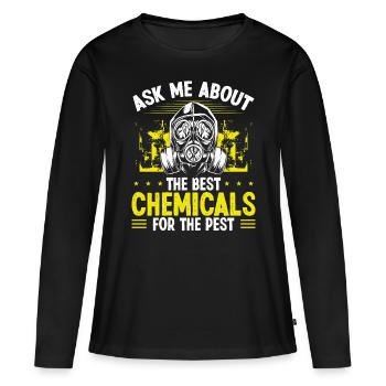 Pest Control Technician Animal Control Bug Killer - Frauen Premium Bio Langarmshirt - Schwarz - Vorne - Julia (174cm)
