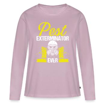 Pest Control Technician Pest Controller - Frauen Premium Bio Langarmshirt - Altrosa - Vorne - Julia (174cm)