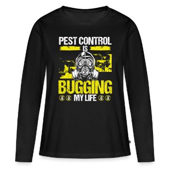 Pest Control Worker Animal Control Officer - Frauen Premium Bio Langarmshirt - Schwarz - Vorne - Julia (174cm)