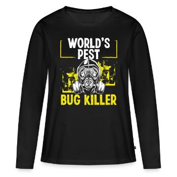 Pest Control Technician Worlds Pest Bug Killer - Frauen Premium Bio Langarmshirt - Schwarz - Vorne - Julia (174cm)